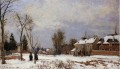 ベルサイユからサンジェルマン・ルーブシエンヌへの道 雪の効果 1872年 カミーユ・ピサロ